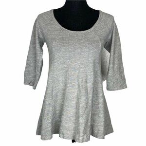 Deletta by Anthropologie Sweater Top Tunic Gray XS